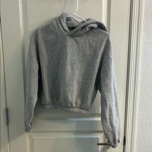 Zara Gray Women's Cropped Hoodie